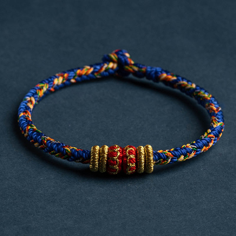 Handgefertigtes rotes Schnurarmband mit chinesischem Tierkreiszeichen für Glück und Stärke