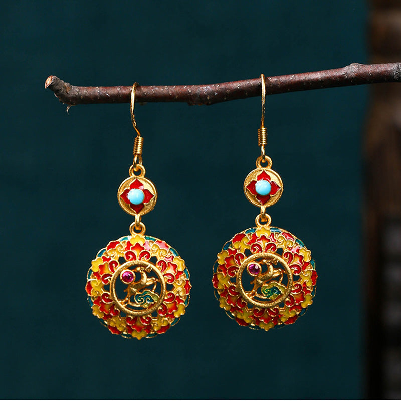 24K Gold Plated Copper Balance Drop Earrings
