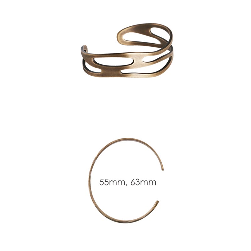 Copper Brass Spiritual Wealth Cuff Bracelet Adjustable Unisex