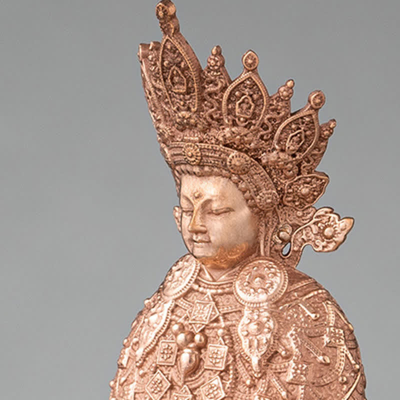 Copper Handmade Shakyamuni Buddha Statue 10cm Compassion