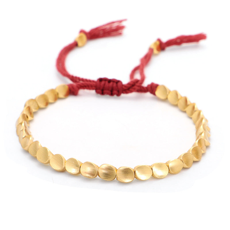 Copper Spiritual Bracelet Healing Luck Unisex Beaded Rope