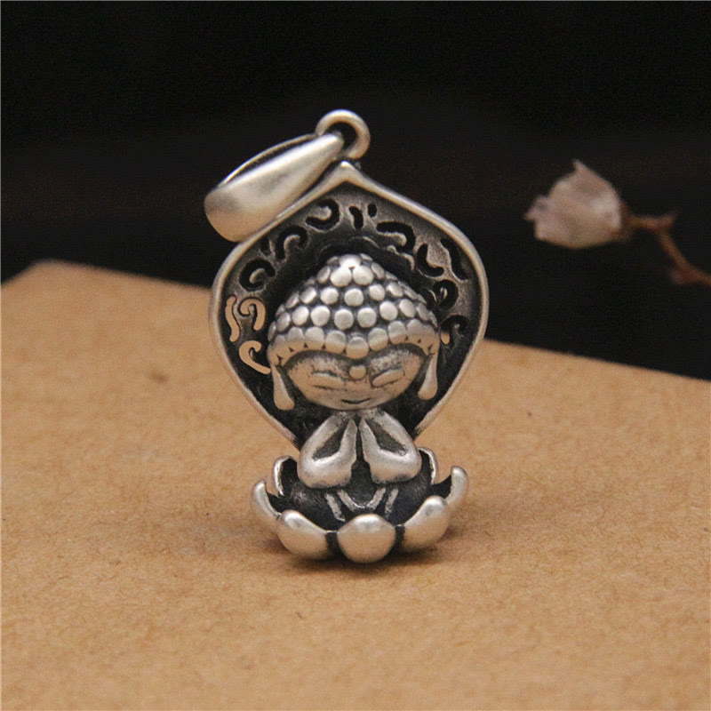 999 Sterling Silver Buddha Necklace | Meditation | Serenity Lotus