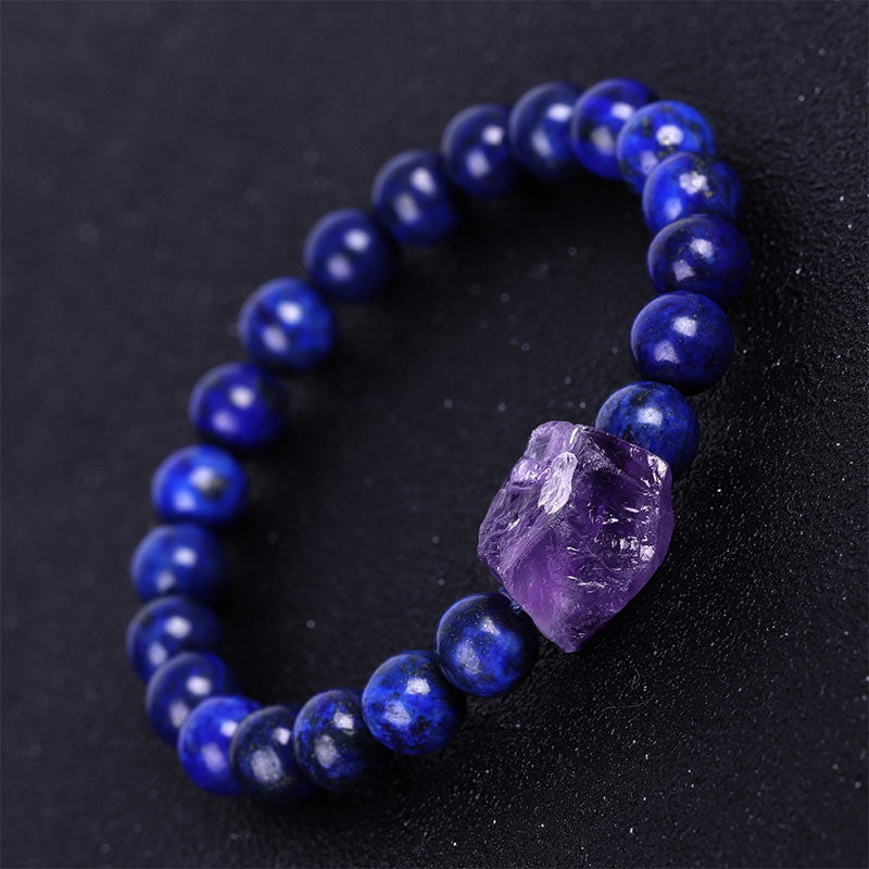 8mm Tiger Eye Amethyst Balance Bracelet