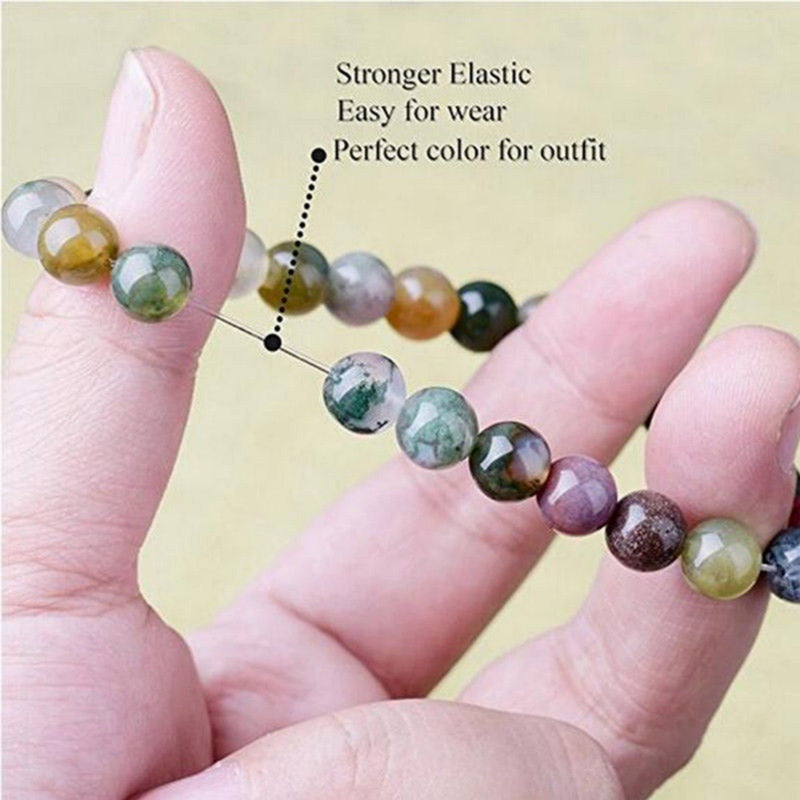 India Agate 8mm Bracelet for Luck & Calm Energy