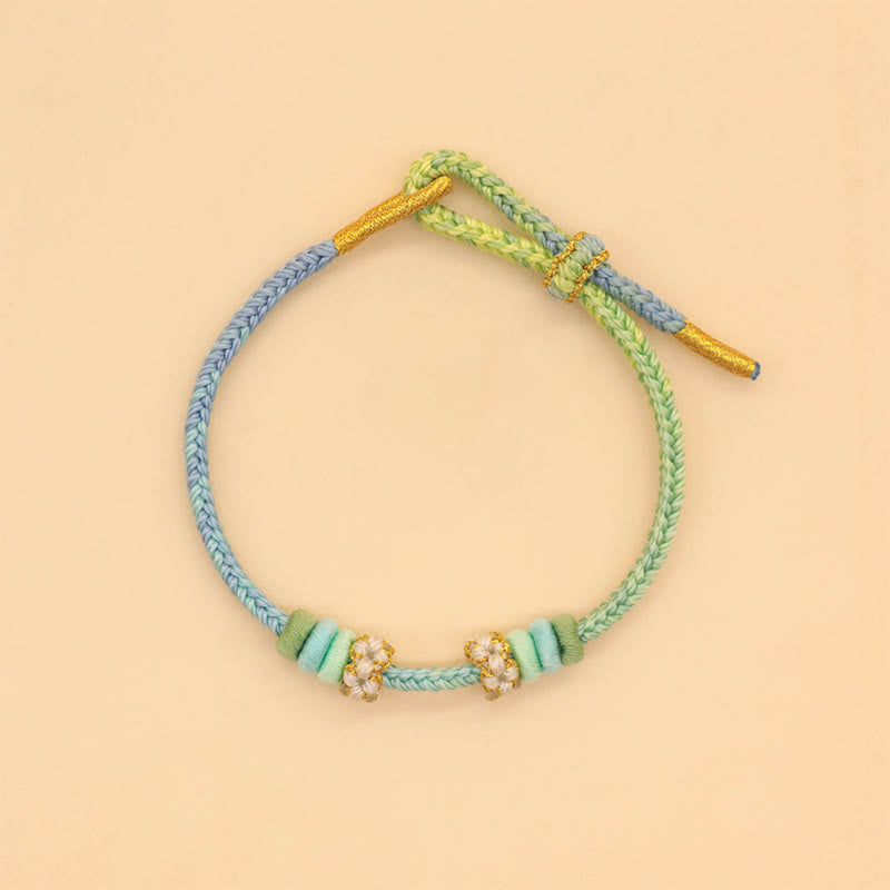 Peace Knot Eight Thread Red String Bracelet for Luck & Harmony