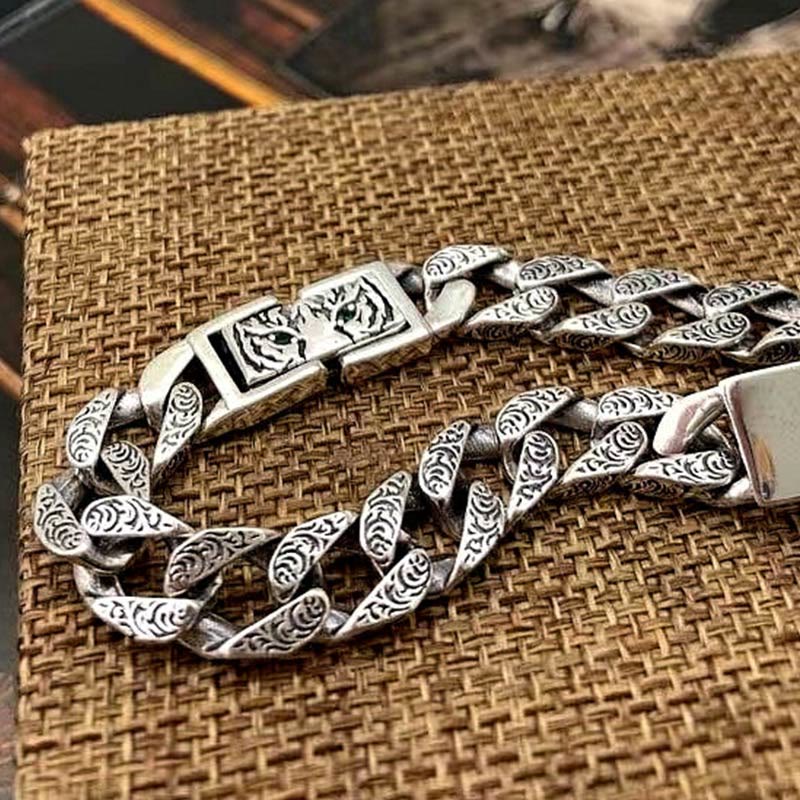 18cm Copper Tang Dynasty Flower Luck Chain Bracelet