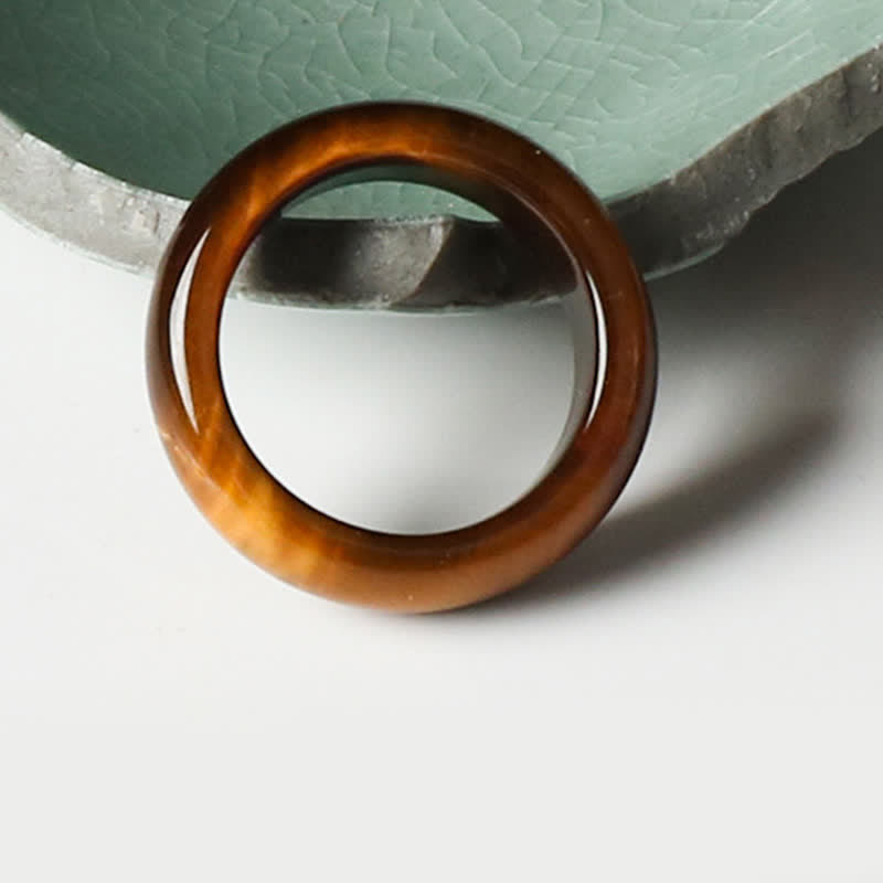 Unisex Tiger Eye Ring for Strength & Protection 16-21mm
