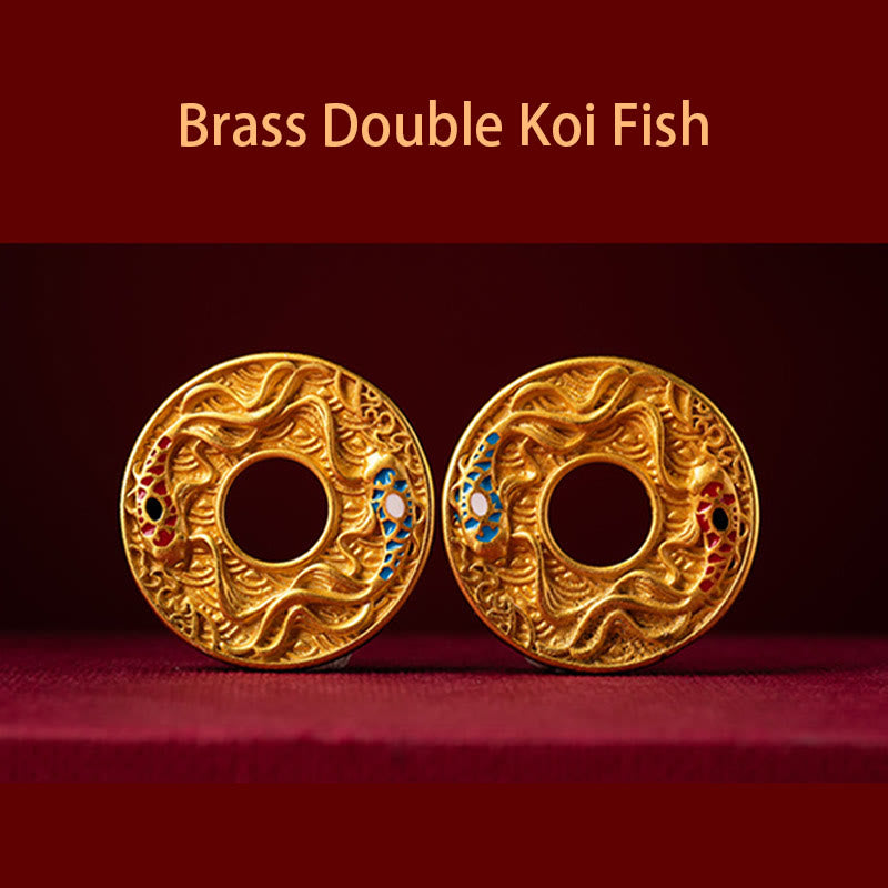 Double Koi Fish Peace Buckle Key Chain | Wealth & Luck Charm