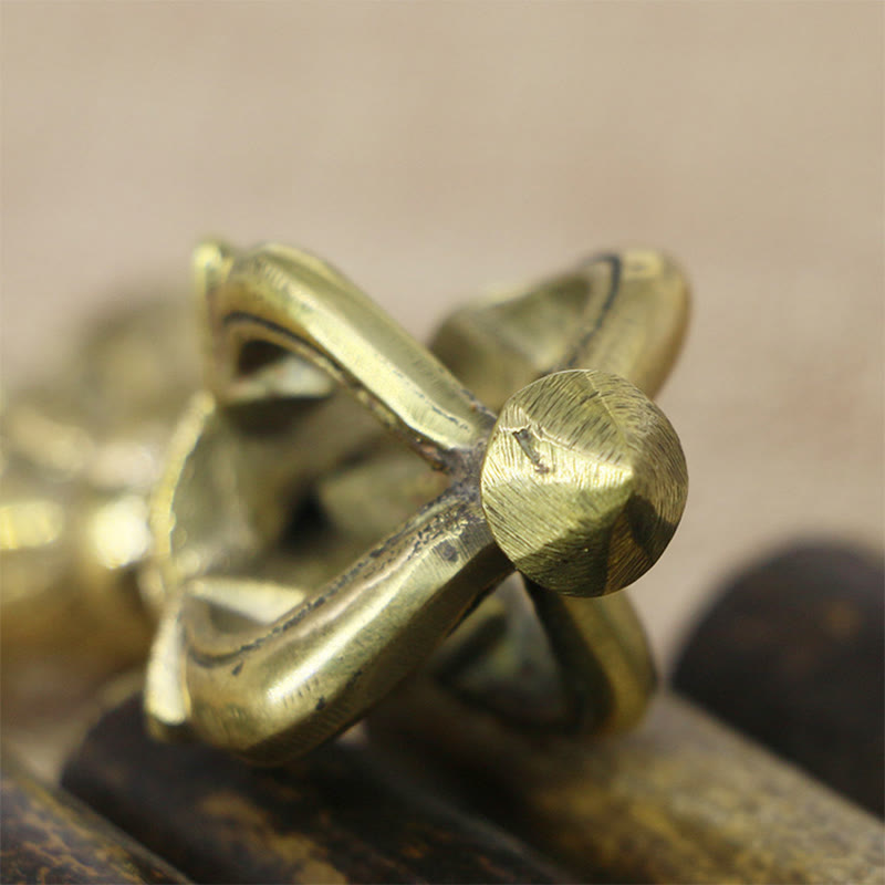 Small Five Prong Vajra Dorje in Copper | Spiritual Strength Symbol