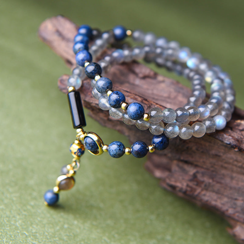 Moonstone Lazurite Calm Healing Bracelet for Positive Energy