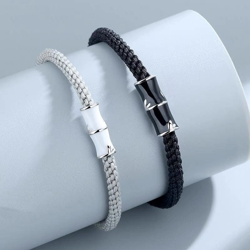 Copper Bamboo Couple Rope Bracelet for Spiritual Healing