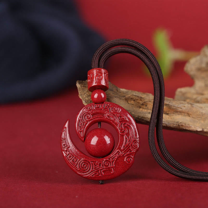 Unisex Cinnabar Concentration Necklace One's Luck Design