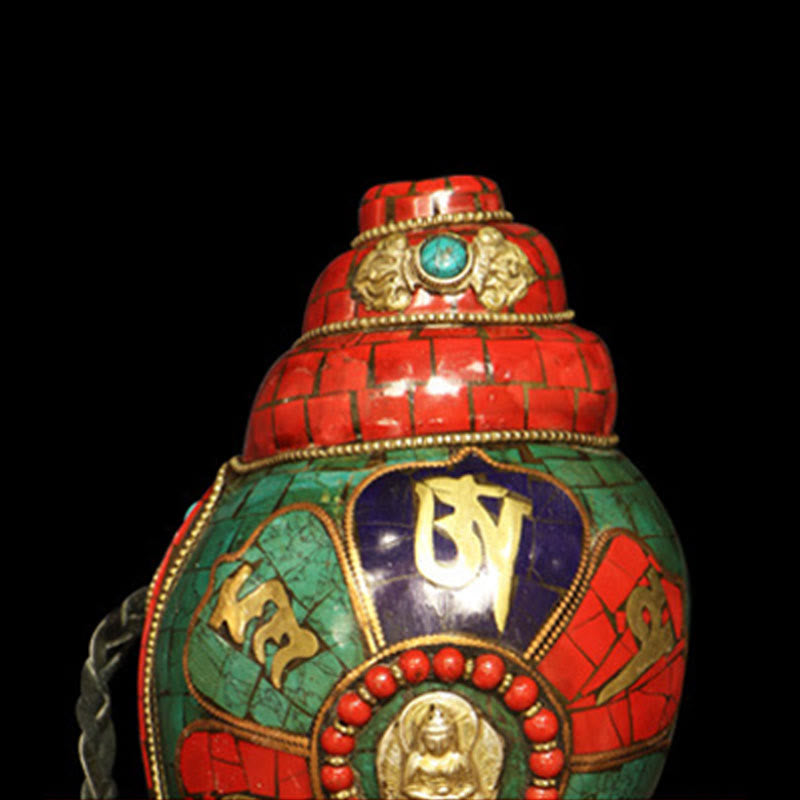 Tibetische handgefertigte Shankha-Muschel 23 cm | Zen-Dekor