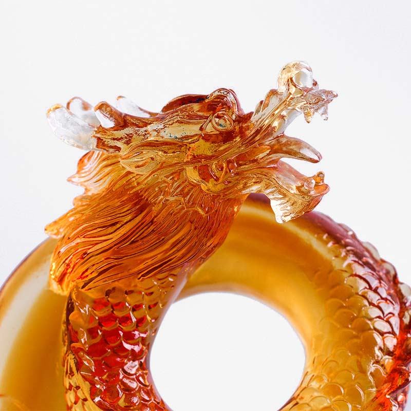Liuli Dragon Feng Shui-Kunstwerk für Schutz und Kraft
