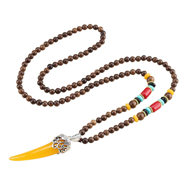 Wenge Wood Turquoise Necklace Pendant for Protection & Balance