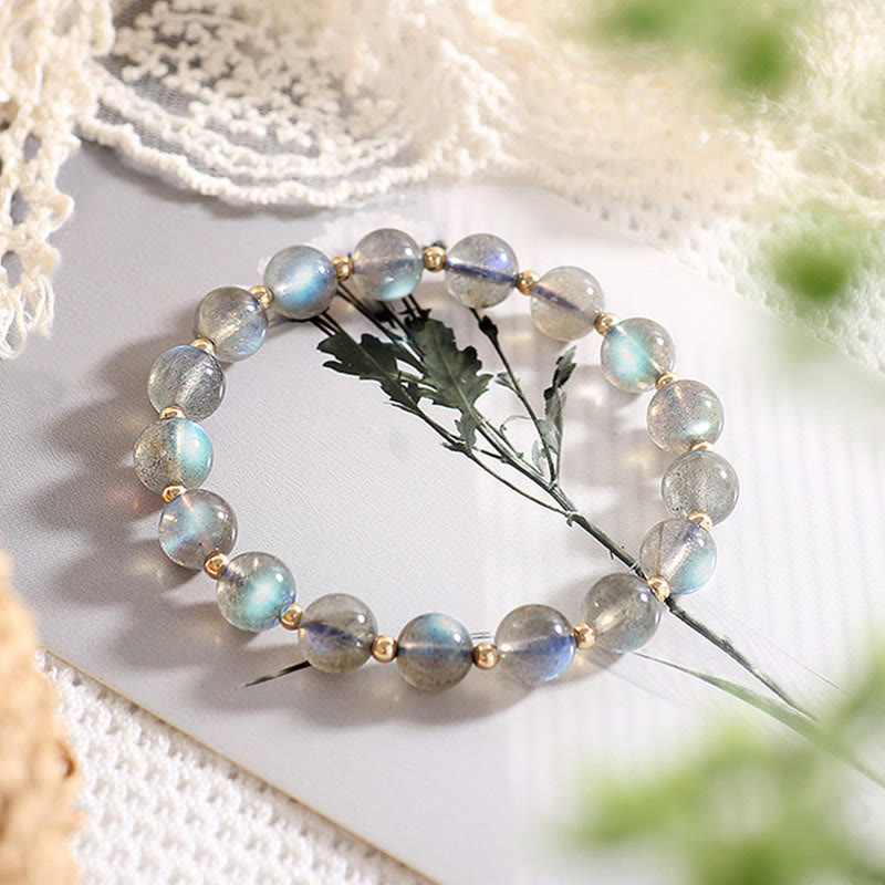 Moonstone Love Bracelet 14k Gold Plated Healing Jewelry