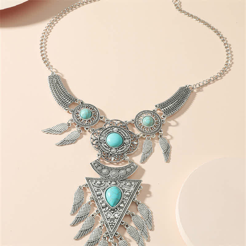 Turquoise Copper Wisdom Balance Necklace 45cm Unisex