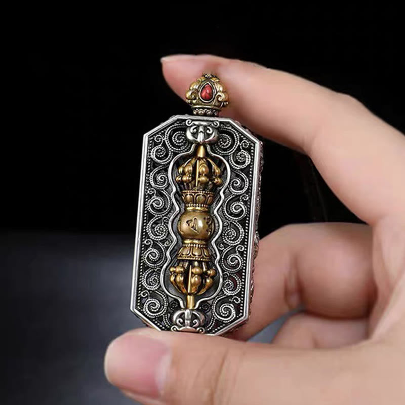 Om Mani Padme Hum Halskette | Dorje Vajra Lotus Anhänger