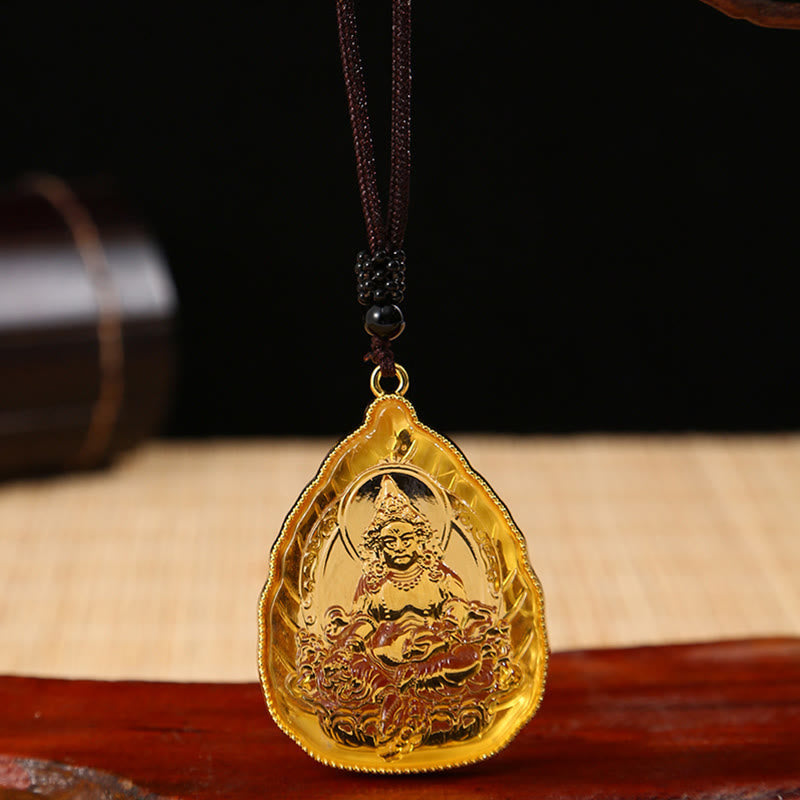 Liuli Crystal Buddha Necklace Pendant for Serenity & Luck