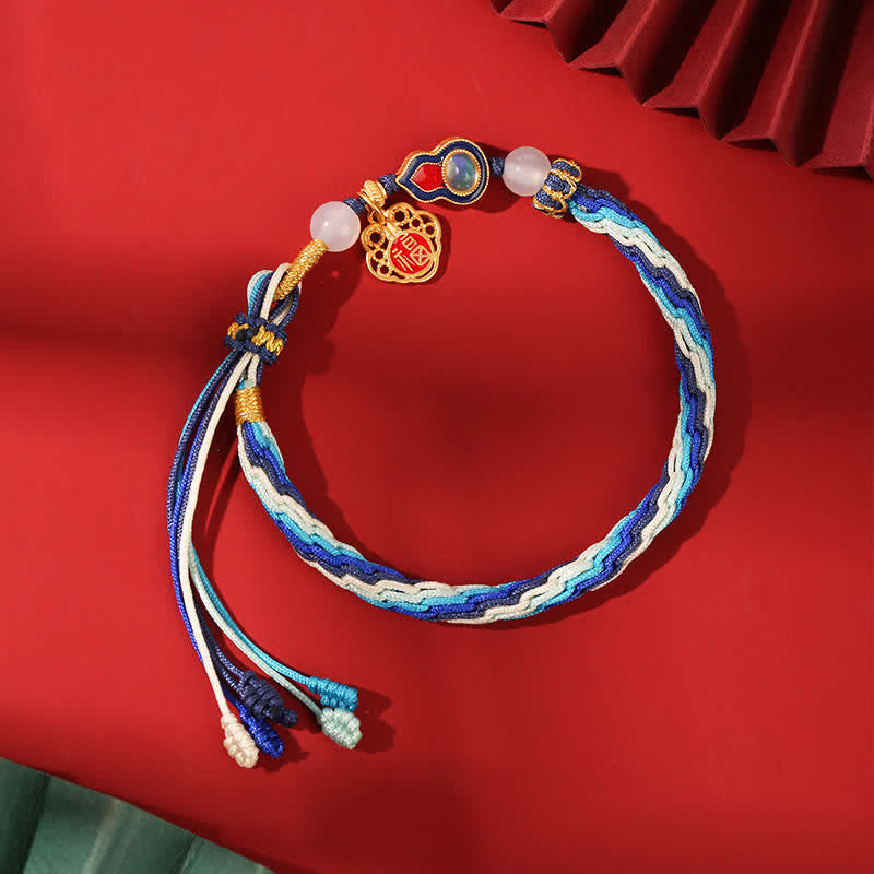 Sterling Silver Spiritual Gourd Blessing Bracelet 15-19cm