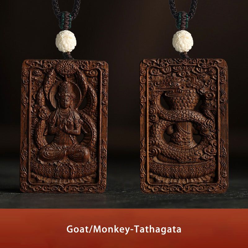 Chinesisches Sternzeichen Adlerholz PiXiu Drache Frieden Halskette Anhänger