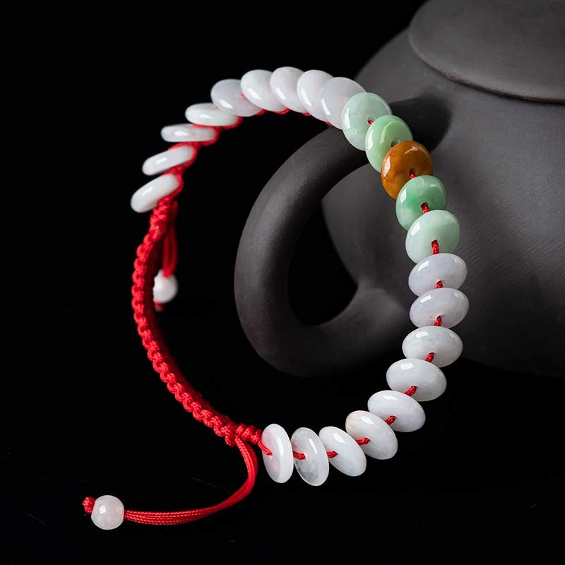 Adjustable Jade Red String Lucky Bracelet 14-20cm