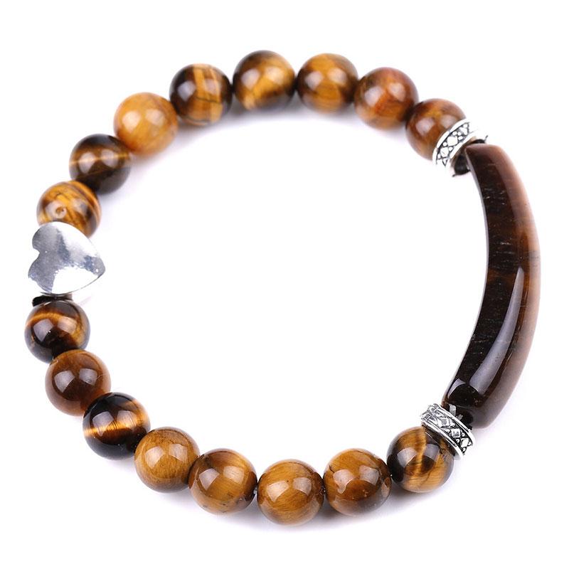 8mm Green Aventurine Heart Bracelet for Luck & Balance