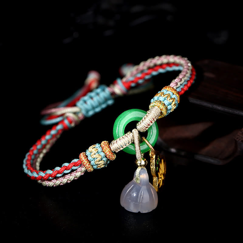 Lotus Chalcedon Jade Harmonie Armband mit Peace Schnalle