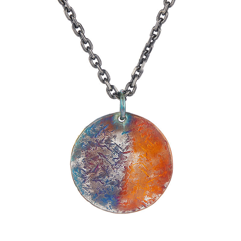 999 Sterling Silver Half Demon Half Buddha Compassion Necklace