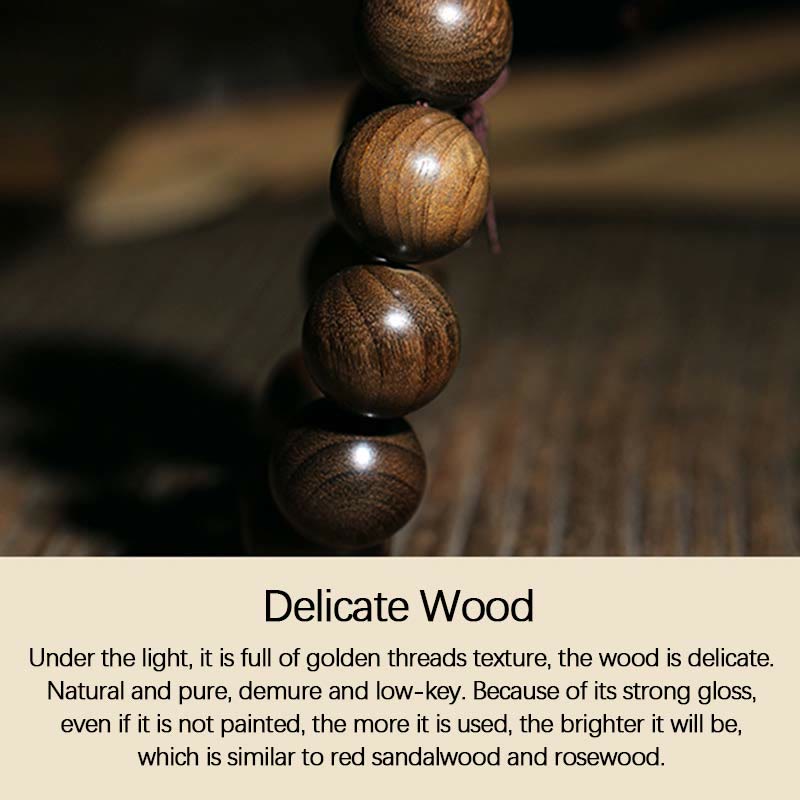 Rare Phoebe Zhennan Wood Spiritual Bracelet 15-25mm Beads