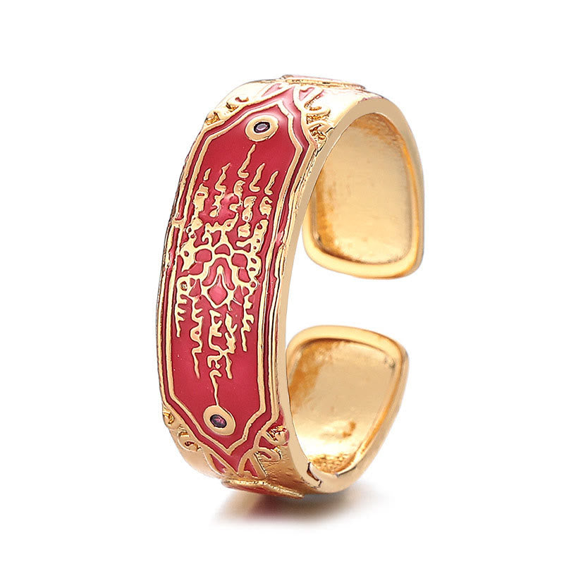 Five Scriptures Copper Healing Ring | Spiritual Balance Energy