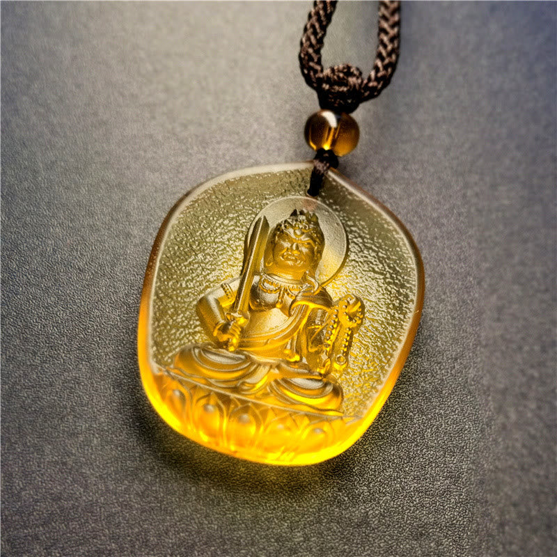 Chinese Zodiac Liuli Crystal Compassion Necklace Pendant