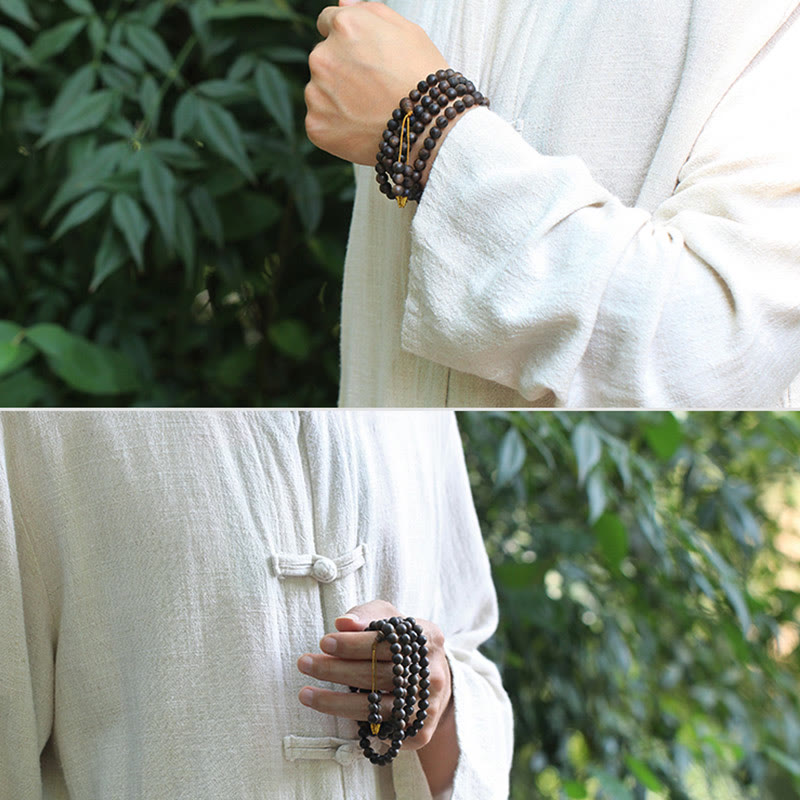 7 mm Adlerholz-Mala-Armband für Frieden und Stärke