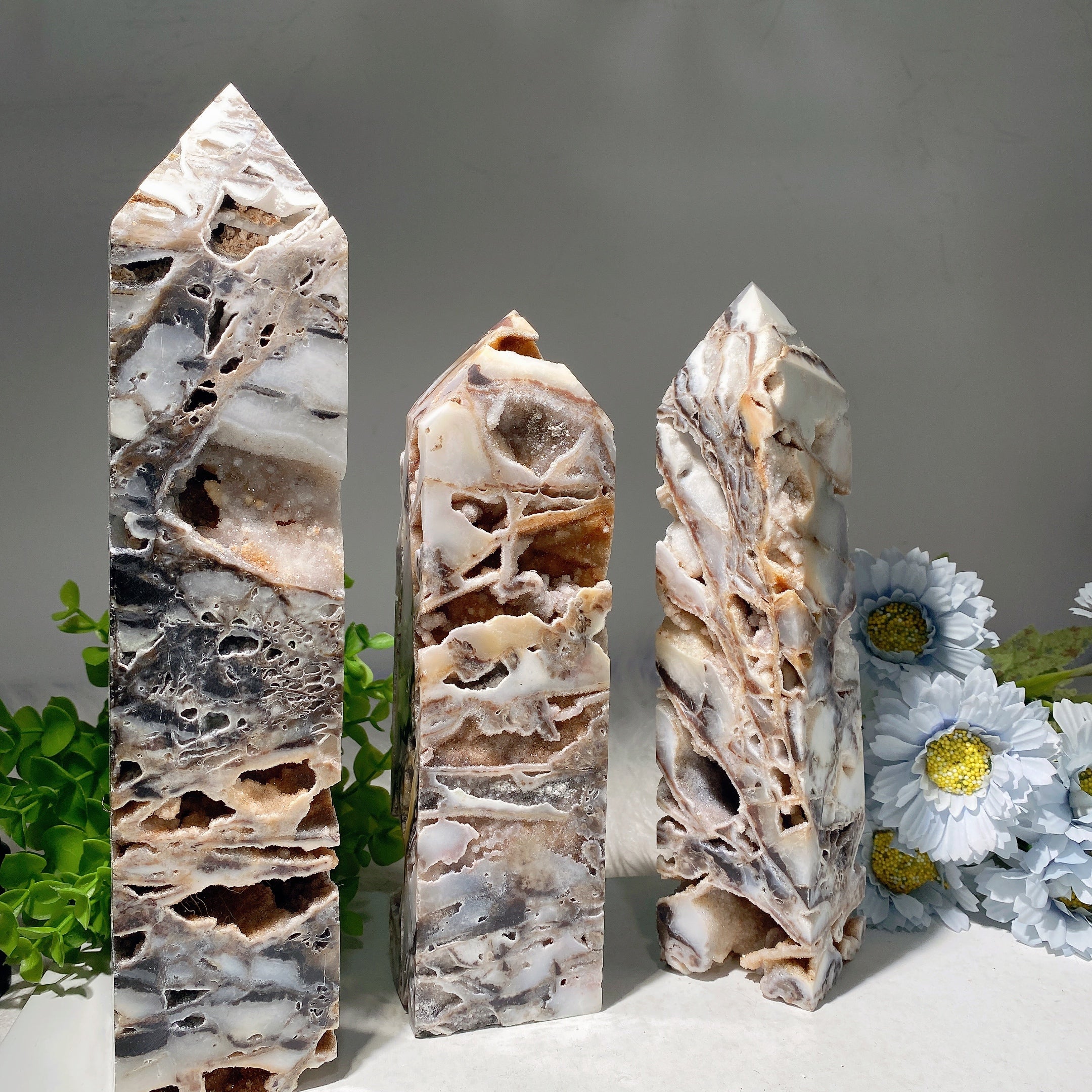 8-12 Zoll Druzy Zink Kristallturm für Heilung &amp; Energie