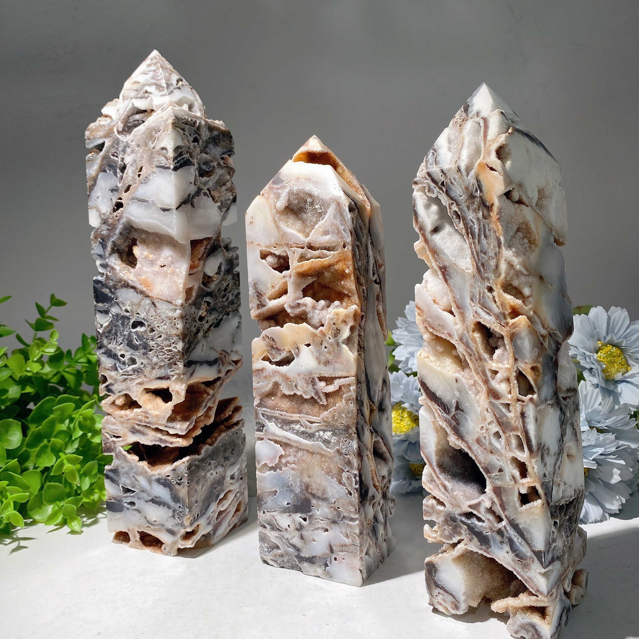 8-12 Zoll Druzy Zink Kristallturm für Heilung &amp; Energie