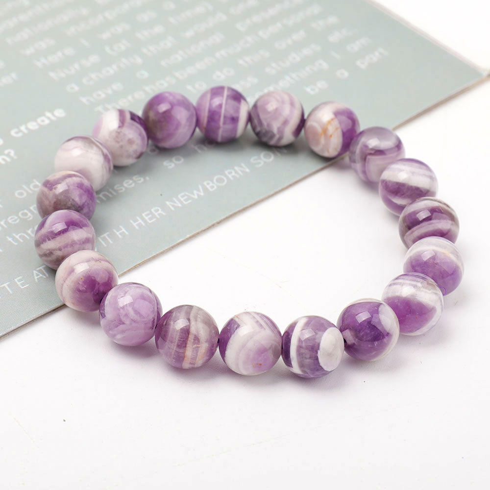 8–12 mm Amethyst-Traumarmband für Meditation
