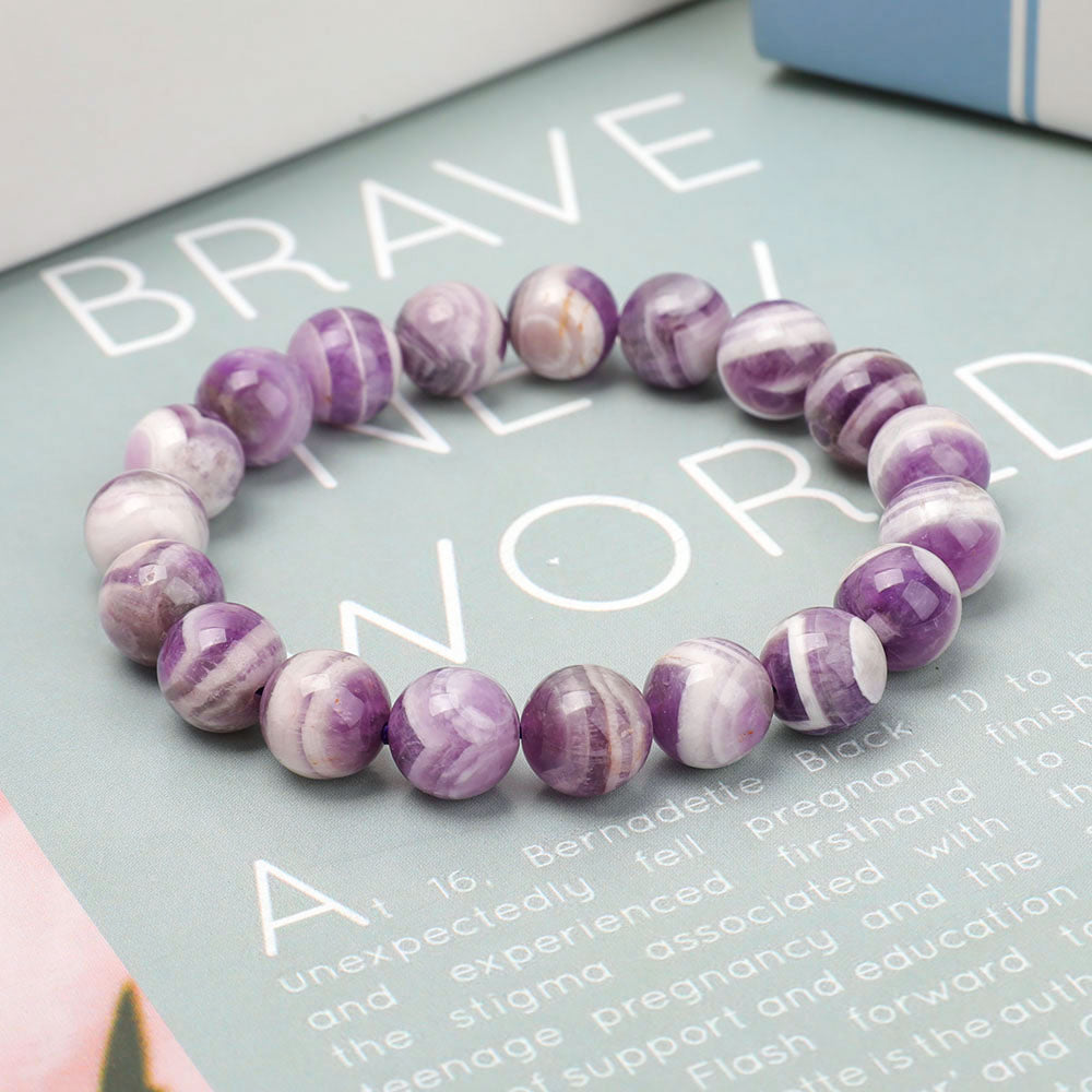 8–12 mm Amethyst-Traumarmband für Meditation