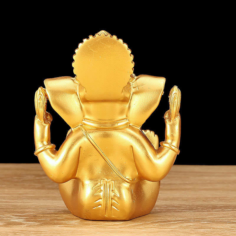 8,5 cm große goldene Ganesh-Statue für die spirituelle Transformation zu Hause