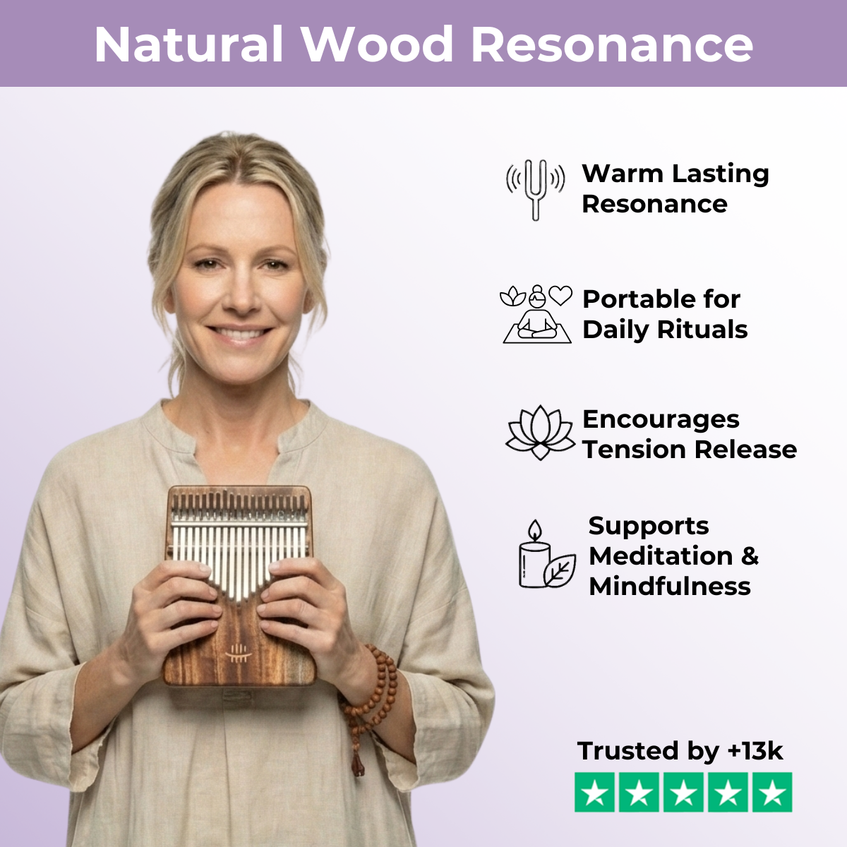 8-Tasten-Kalimba-Daumenklavier aus Acryl für Kinder, C-Ton