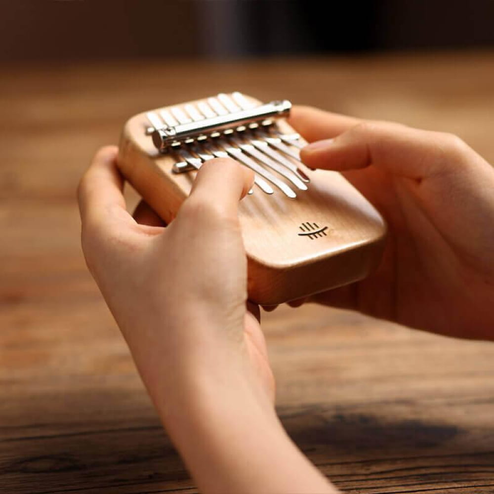 8 Key Maple C Tone Kalimba Thumb Piano Compact Design - 8 Keys / Maple / Ore Metal Piano Keyboard