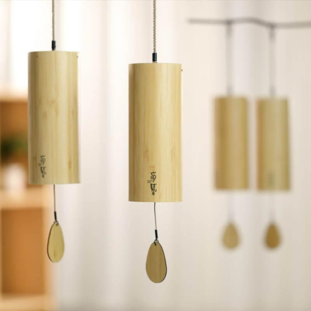 8-Note Bamboo Wind Chime for Indoor & Outdoor Use | C Am Dm G Chords - Wind Chime - On sale