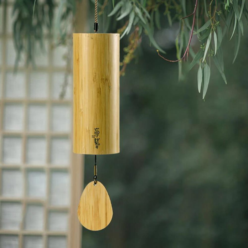 8-Note Bamboo Wind Chime for Indoor & Outdoor Use | C Am Dm G Chords - Wind Chime - On sale