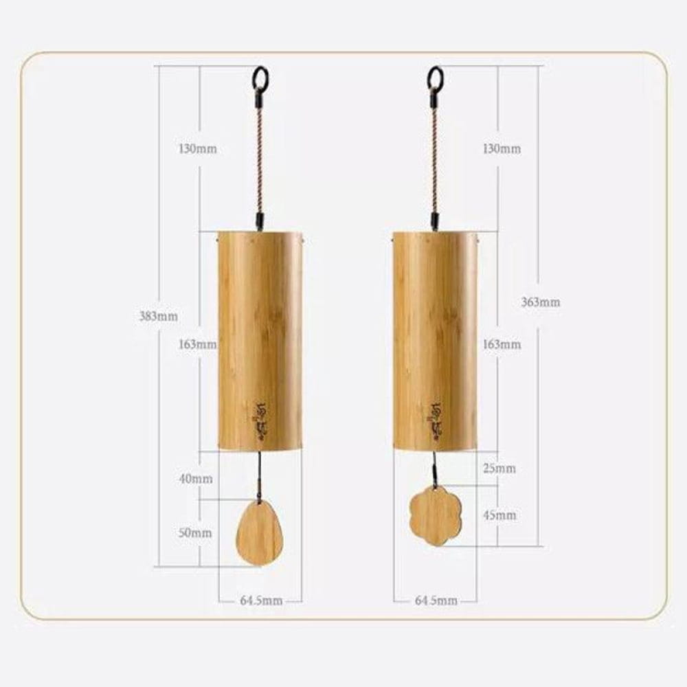 8-Note Bamboo Wind Chime for Indoor & Outdoor Use | C Am Dm G Chords - Wind Chime - On sale