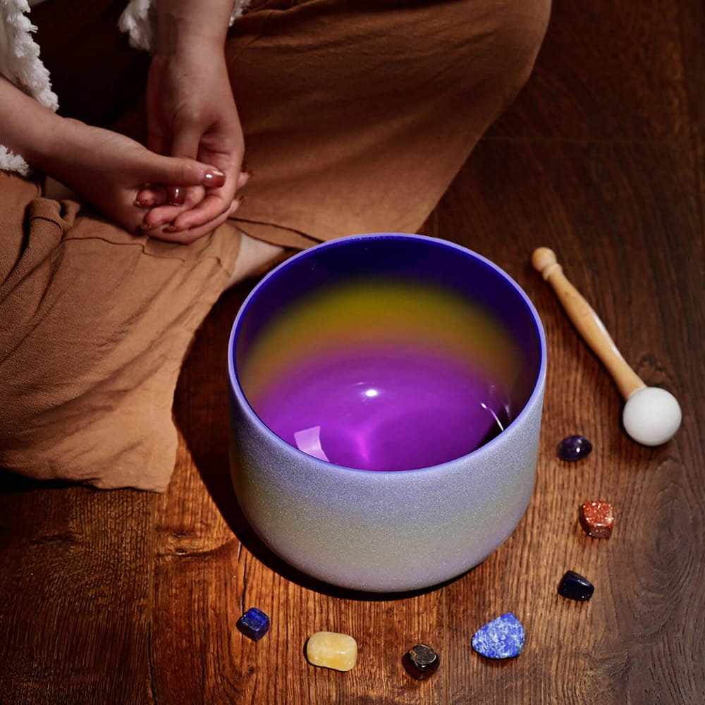 8\’ A Note Rainbow Color Crystal Singing Bowl - Rainbow - On sale