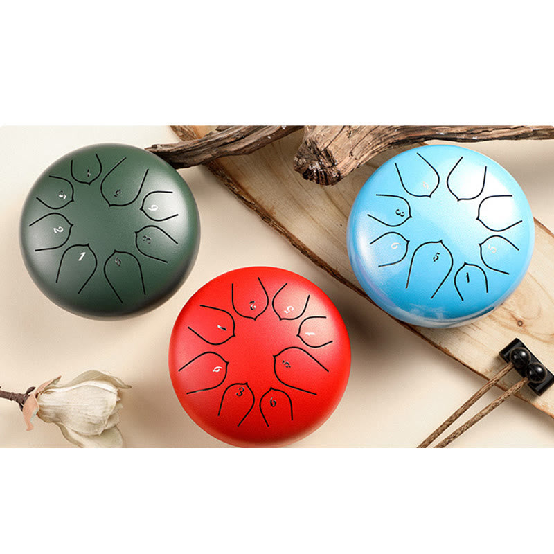 8-töniges Steel Tongue Drum Kit für Meditation und Klangheilung