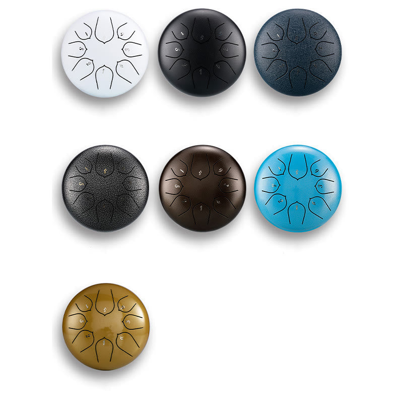 8-töniges Steel Tongue Drum Kit für Meditation und Klangheilung