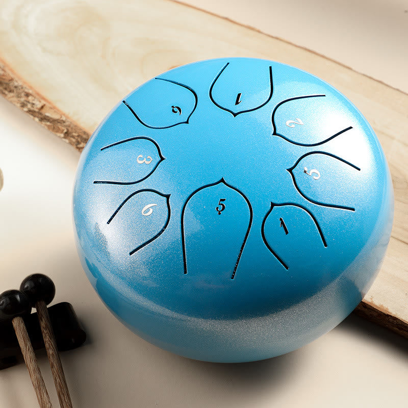 8-töniges Steel Tongue Drum Kit für Meditation und Klangheilung