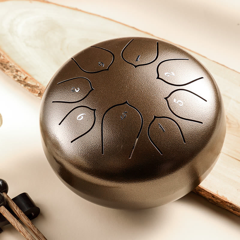 8-töniges Steel Tongue Drum Kit für Meditation und Klangheilung