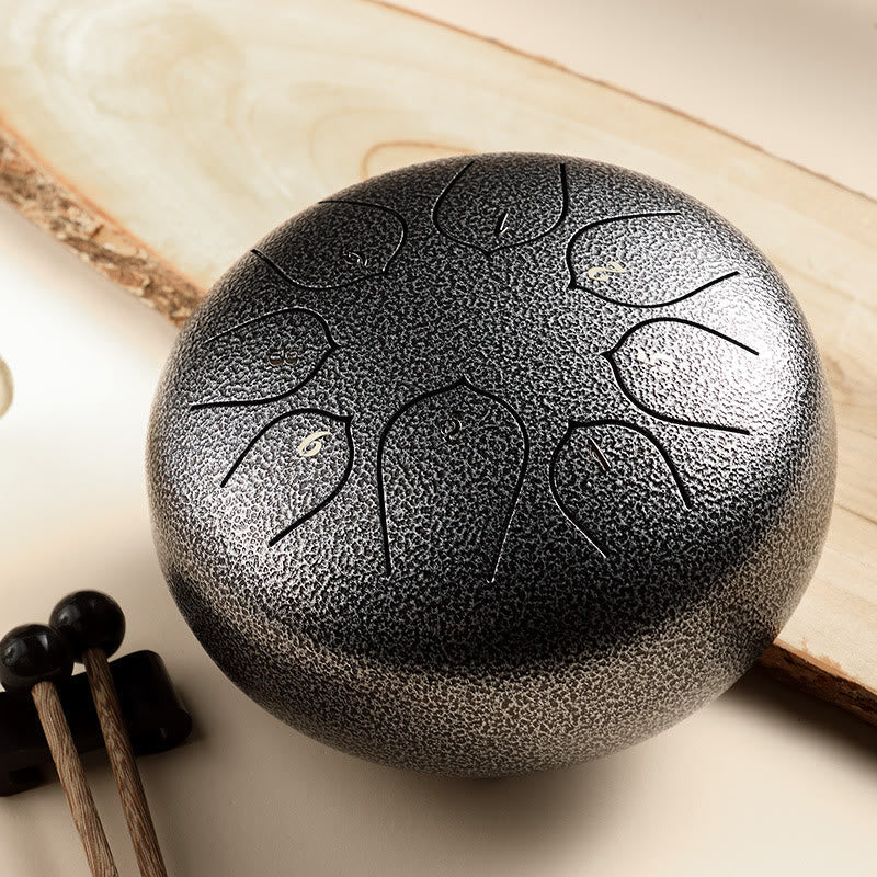 8-töniges Steel Tongue Drum Kit für Meditation und Klangheilung