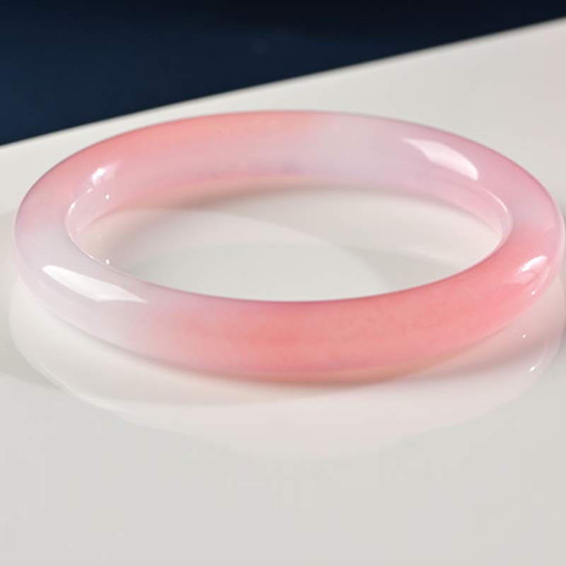 Pink Crystal Love Warmth Bracelet | Rose Quartz Bangle 56-58mm